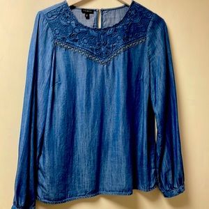 Talbots Chambray Blouse
